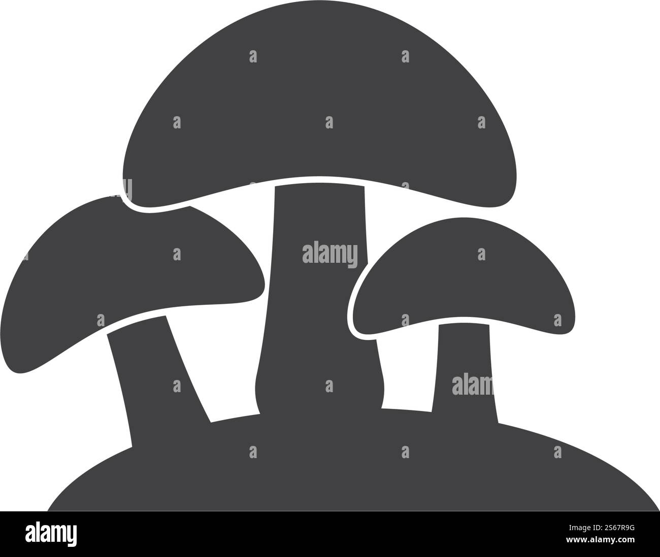 Modèle de vecteur d'icône de logo de champignon Illustration de Vecteur