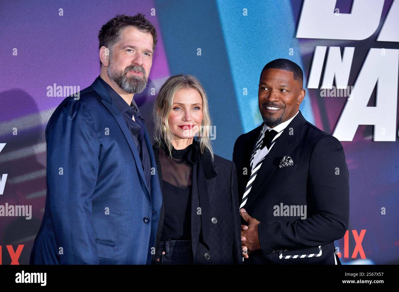 Seth Gordon, Cameron Diaz und Jamie Foxx beim projection des films Netflix retour en action im Zoo Palast. Berlin, 15.01.2025 *** Seth Gordon, Cameron Diaz et Jamie Foxx à la projection du film Netflix retour en action au Zoo Palast Berlin, 15 01 2025 Foto:XM.xBehrensx/xFuturexImagex back_5295 Banque D'Images
