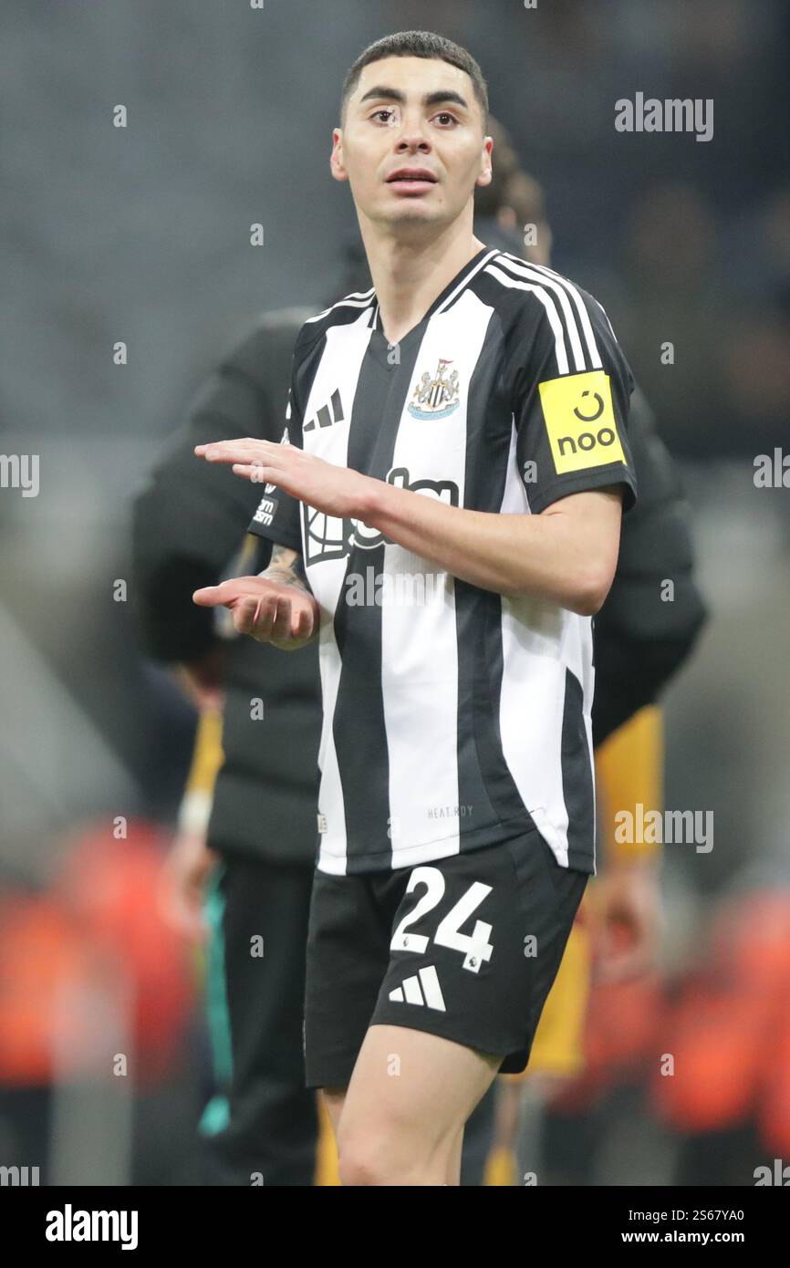 Miguel Almiron de Newcastle United - Newcastle United v Wolverhampton Wanderers, premier League, St James' Park, Newcastle upon Tyne, Royaume-Uni - 15 janvier 2025 usage éditorial exclusif - les restrictions DataCo s'appliquent Banque D'Images