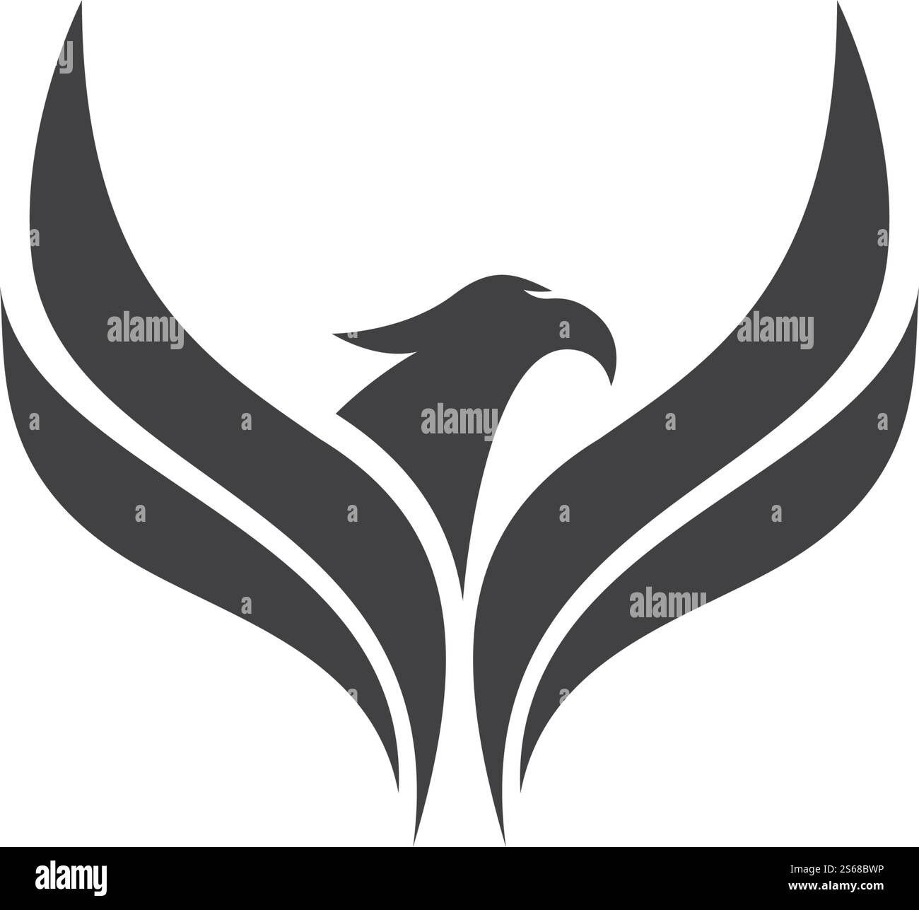 Vecteur de modèle de logo Phoenix Fire Bird Illustration de Vecteur