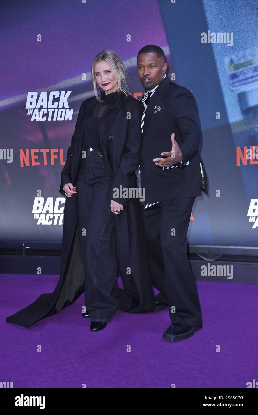 Cameron Diaz und Jamie Foxx BEI der Premiere BACK IN ACTION projection spéciale à Berlin AM 15.01.2025 *** Cameron Diaz et Jamie Foxx à la première BACK IN ACTION projection spéciale à Berlin le 15 01 2025 Banque D'Images