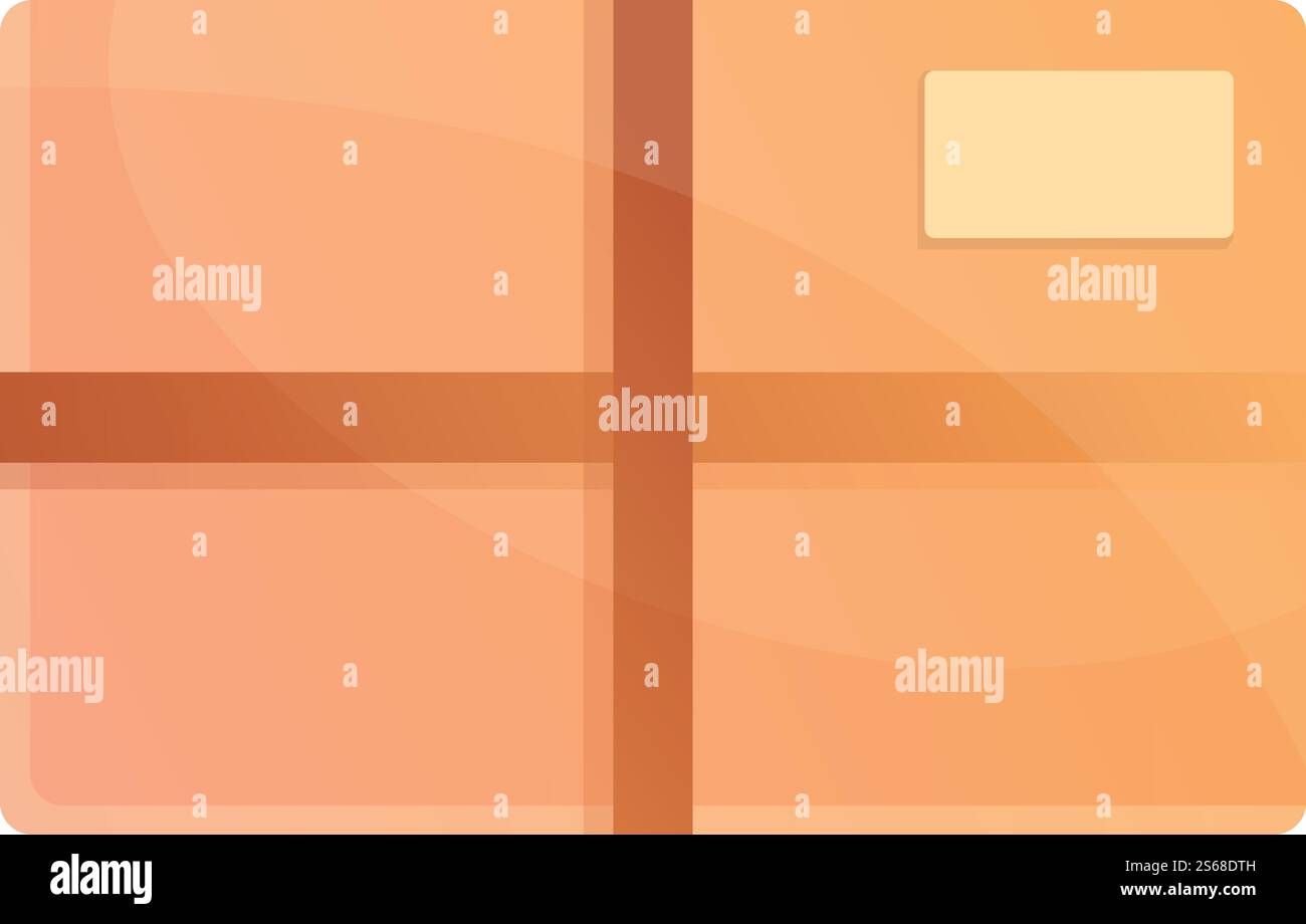 Icône boîte à colis. Dessin animé de l'icône de vecteur de boîte à colis pour la conception de Web isolé sur fond blanc. Icône de boîte à colis, style de dessin animé Illustration de Vecteur