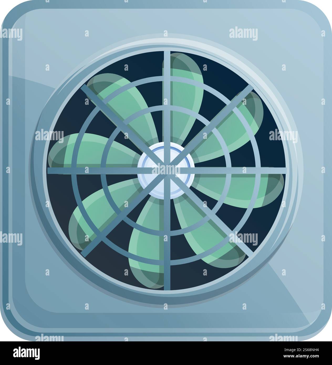 Icône de ventilation du ventilateur du rotor. Dessin animé de l'icône de vecteur de ventilation de ventilateur de rotor pour la conception de Web isolé sur fond blanc. Icône de ventilation de ventilateur de rotor, style cartoon Illustration de Vecteur