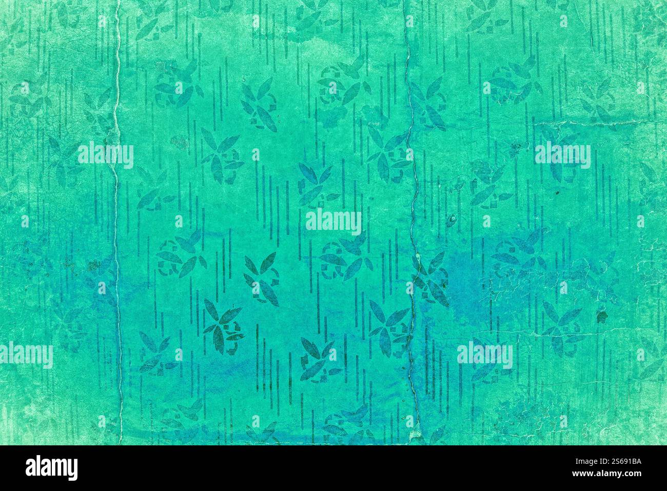 Papier peint vintage vert. Fond grunge parfait. Banque D'Images