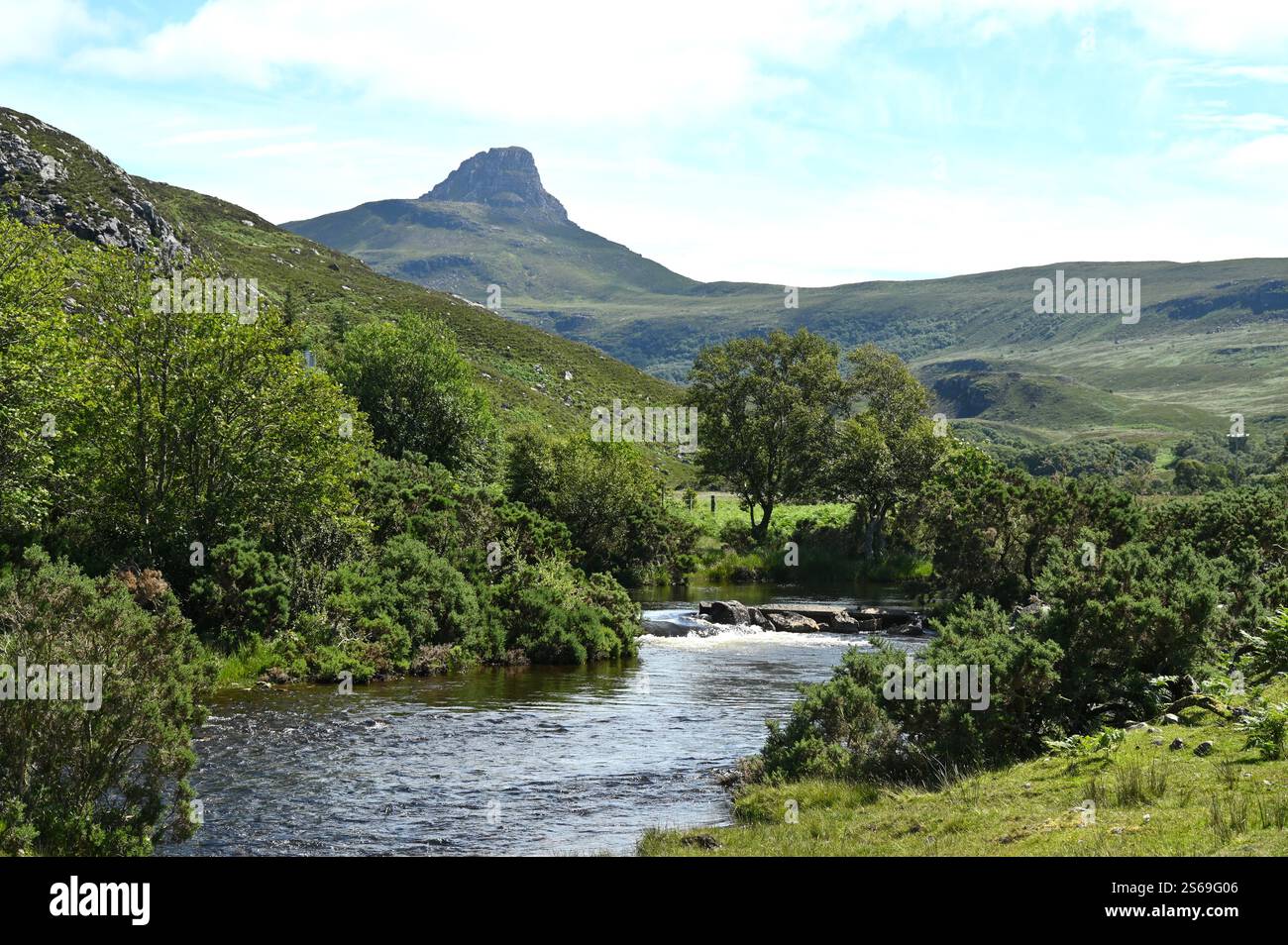 Stac Pollaidh montagne Assynt, Highlands écossais juillet Banque D'Images