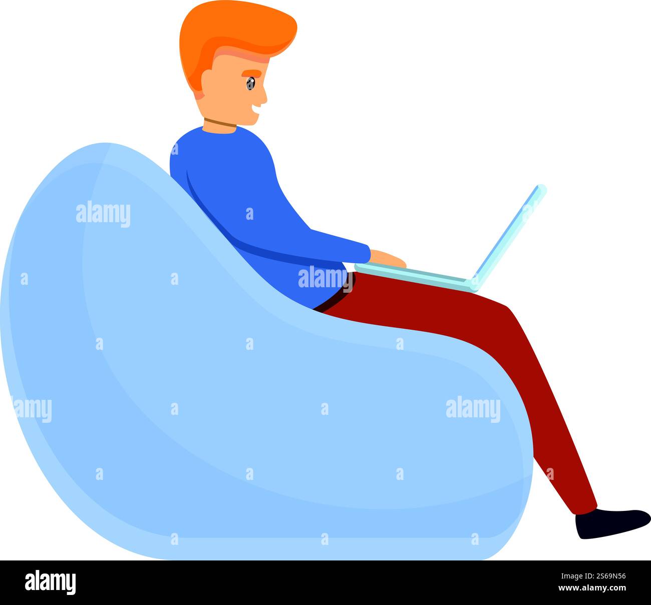 Directeur artistique sur Bean Icon. Dessin animé du directeur artistique sur l'icône de vecteur de haricot pour la conception Web isolé sur fond blanc. Directeur artistique sur l'icône de haricot, style de dessin animé Illustration de Vecteur