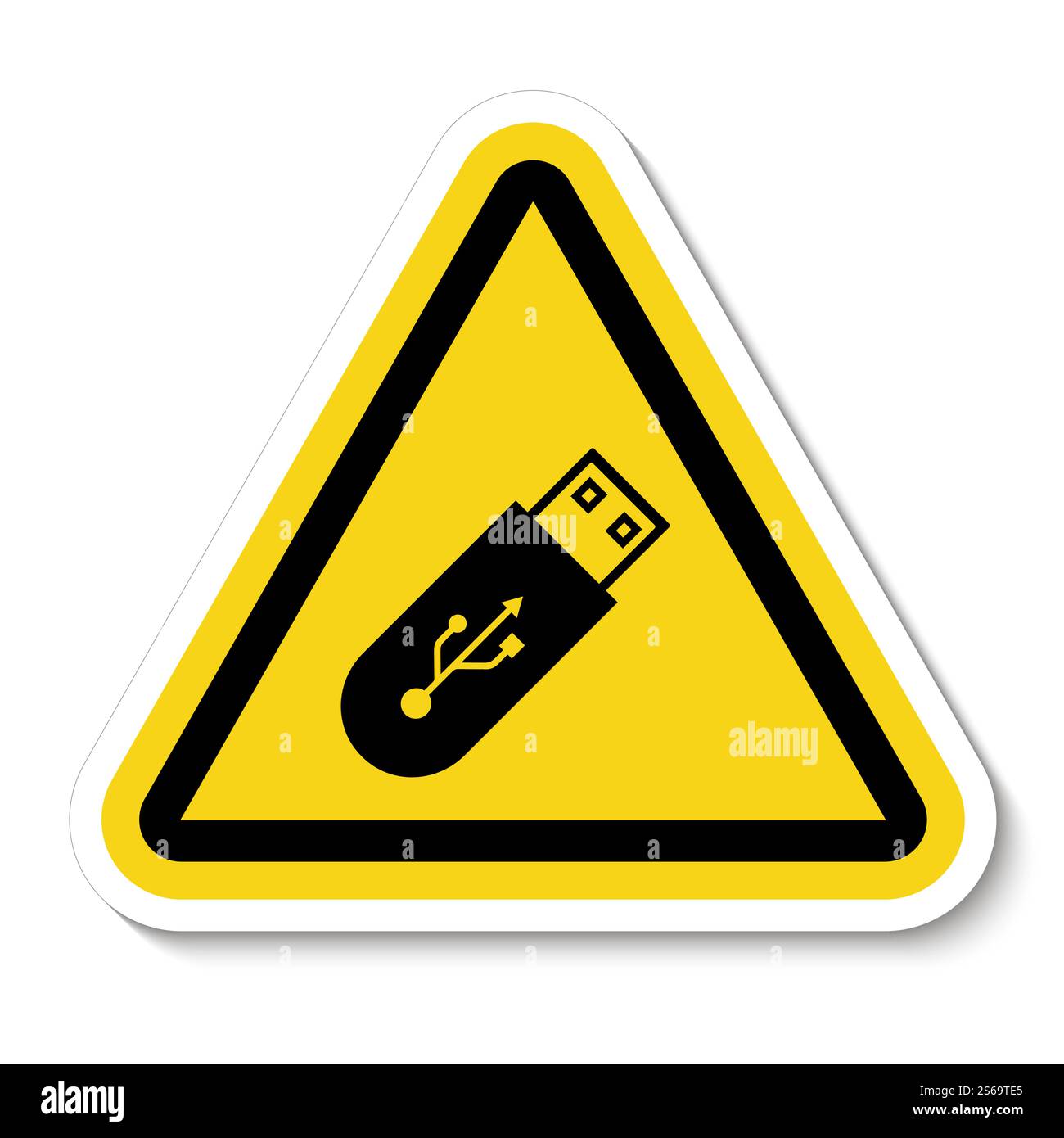 Ne pas utiliser le symbole de clé USB isoler sur fond blanc, illustration vectorielle Illustration de Vecteur