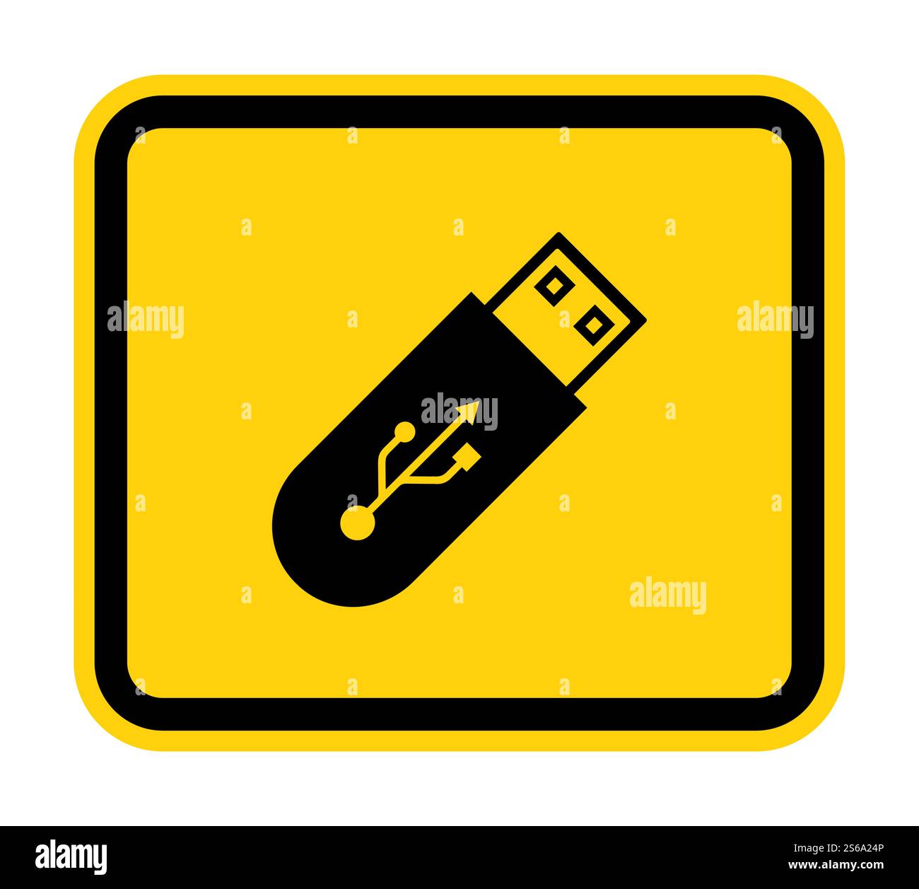 Ne pas utiliser le symbole de clé USB isoler sur fond blanc, illustration vectorielle Illustration de Vecteur
