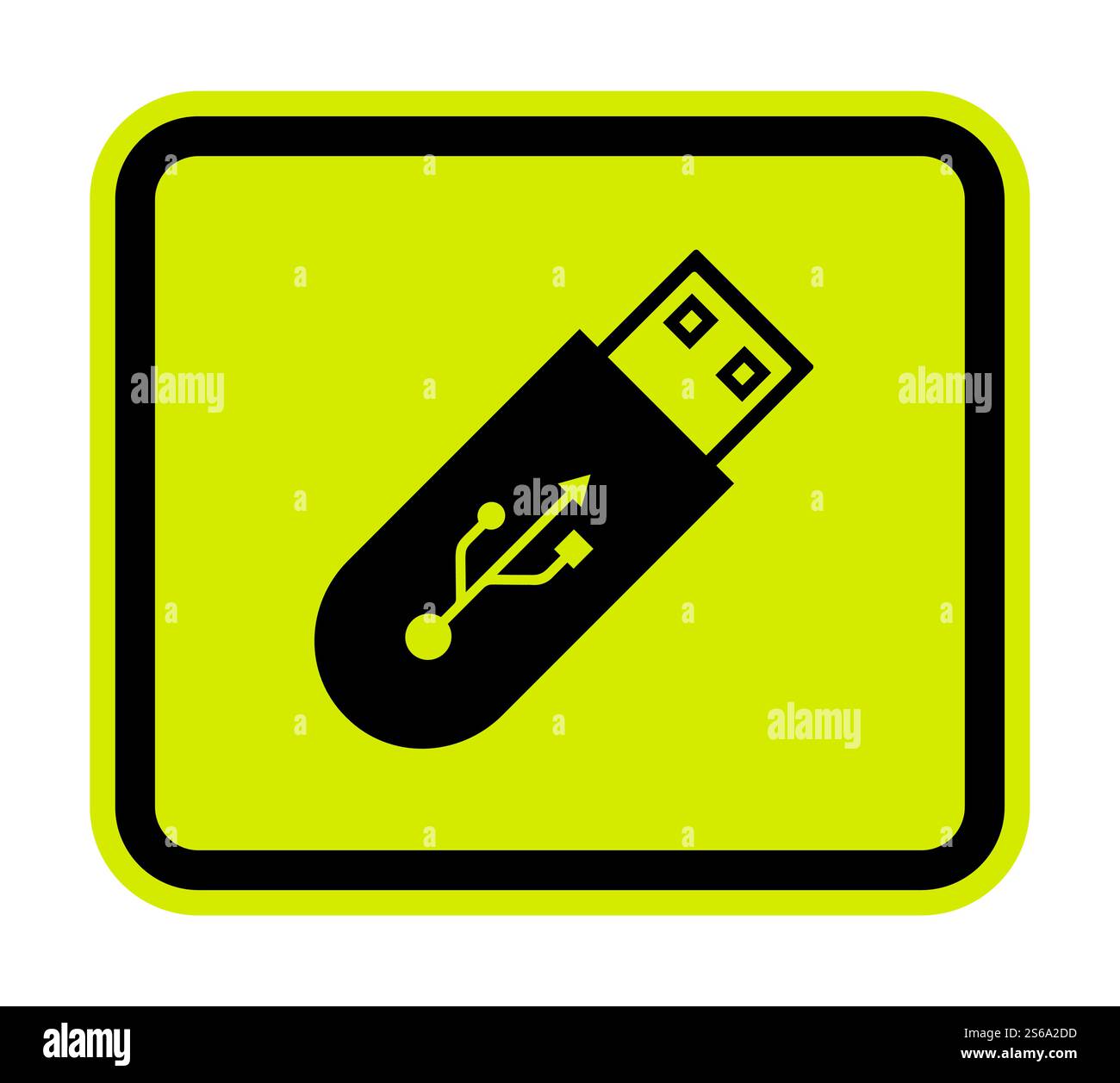 Ne pas utiliser le symbole de clé USB isoler sur fond blanc, illustration vectorielle Illustration de Vecteur