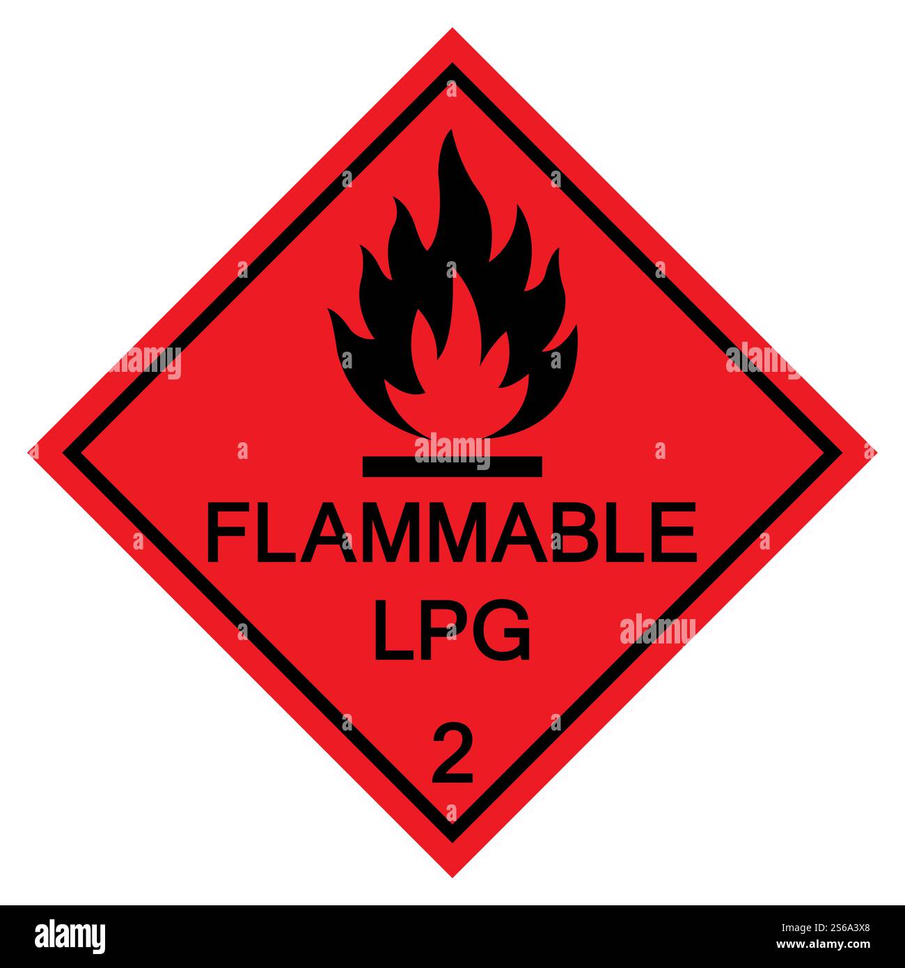 Symbole GPL inflammable isoler sur fond blanc, illustration vectorielle EPS.10 Illustration de Vecteur