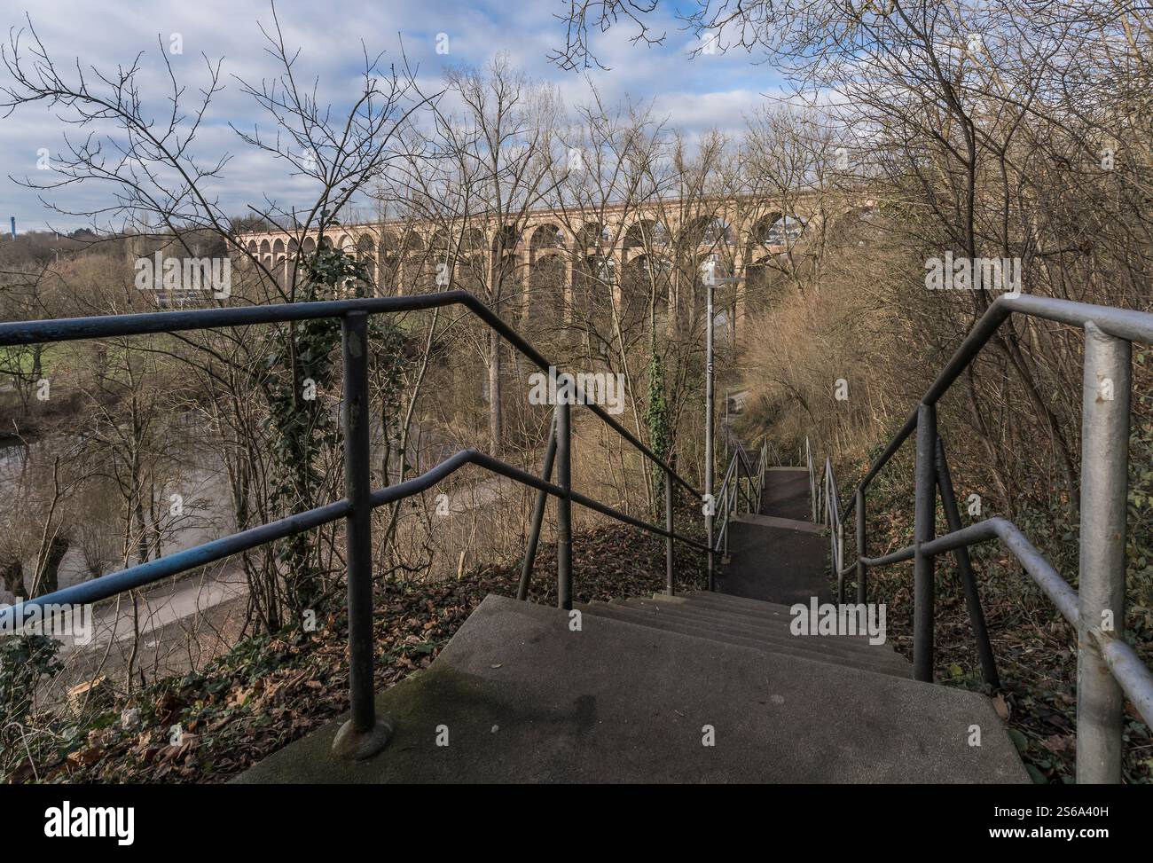 pont ferroviaire historique dans le sud de l'allemagne Banque D'Images