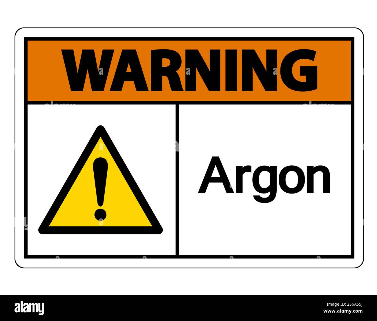 Avertissement symbole d'argon isoler sur fond blanc,Illustration vectorielle Illustration de Vecteur