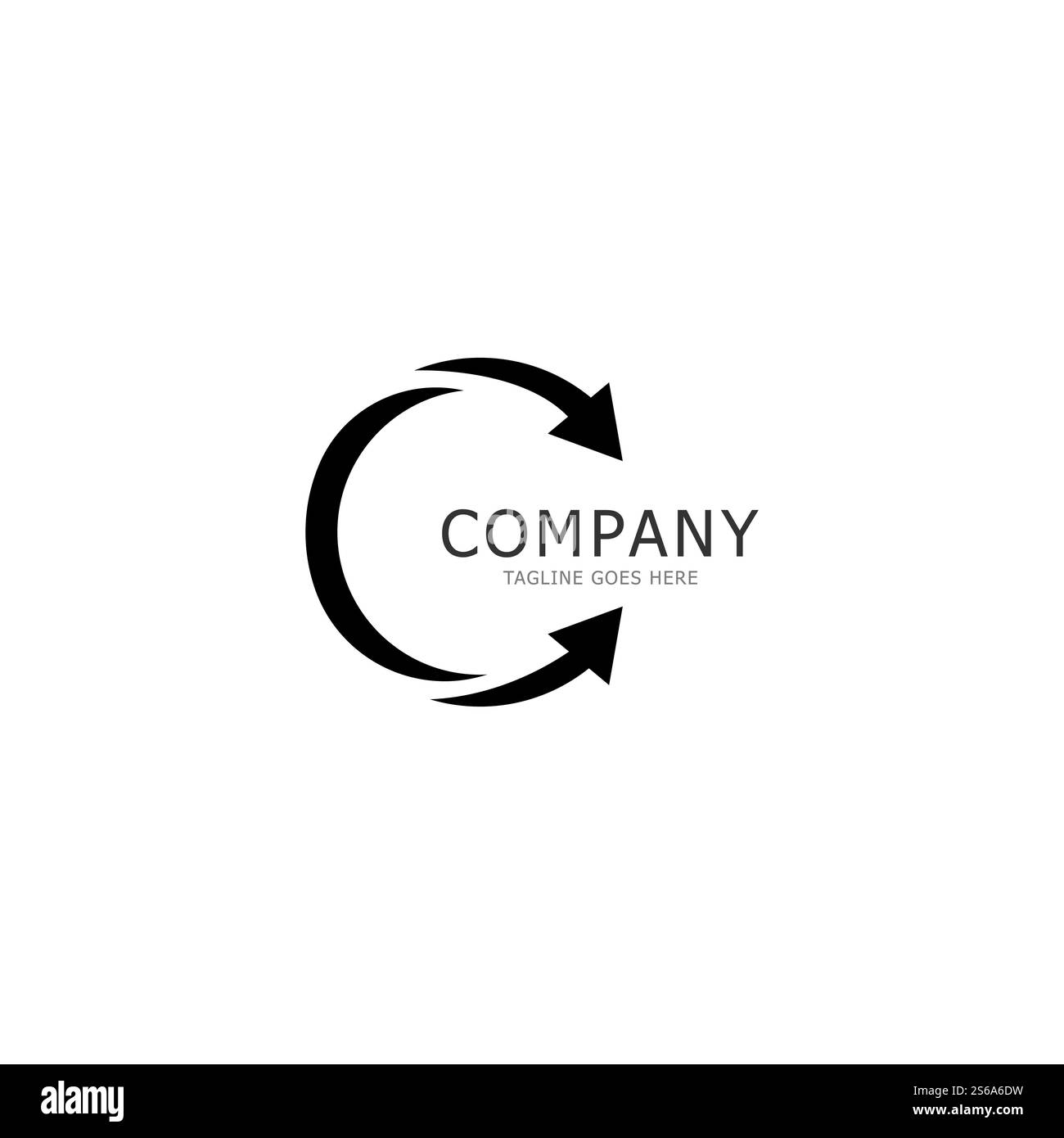 vecteur de conception de logo de flèche c initiale Illustration de Vecteur