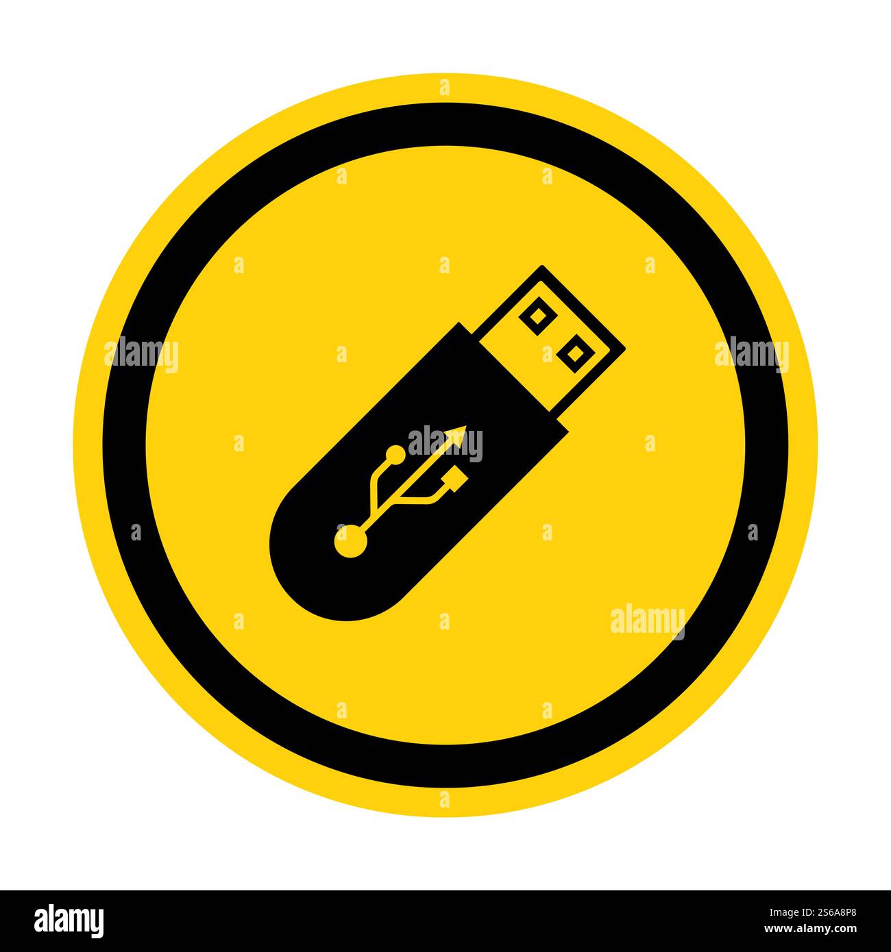 Ne pas utiliser le symbole de clé USB isoler sur fond blanc, illustration vectorielle Illustration de Vecteur