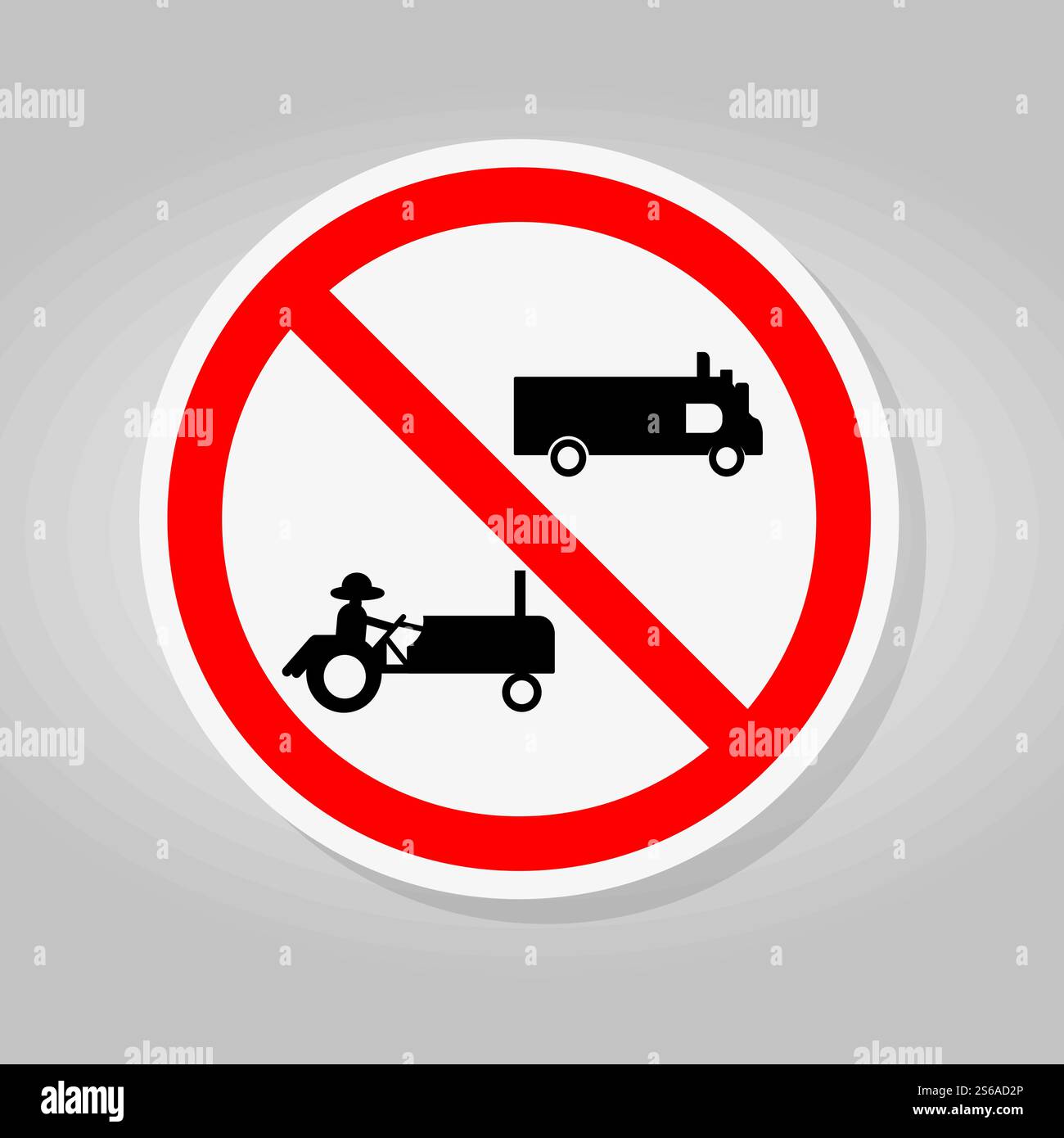 Interdire les véhicules agricoles signer isoler sur fond blanc, illustration vectorielle Illustration de Vecteur