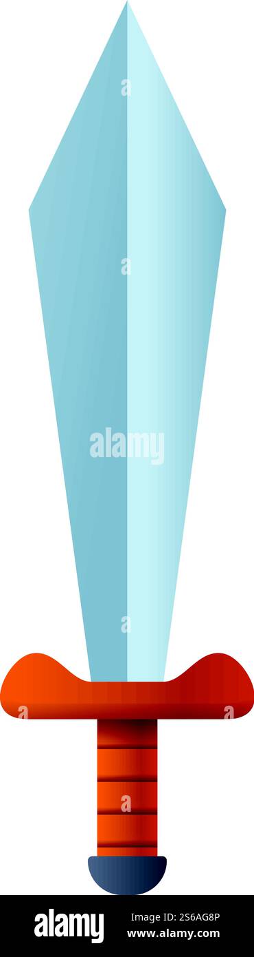 Icône d'épée de forgeron. Dessin animé de l'icône de vecteur d'épée de forgeron pour la conception de Web isolé sur fond blanc. Icône d'épée de forgeron, style de bande dessinée Illustration de Vecteur