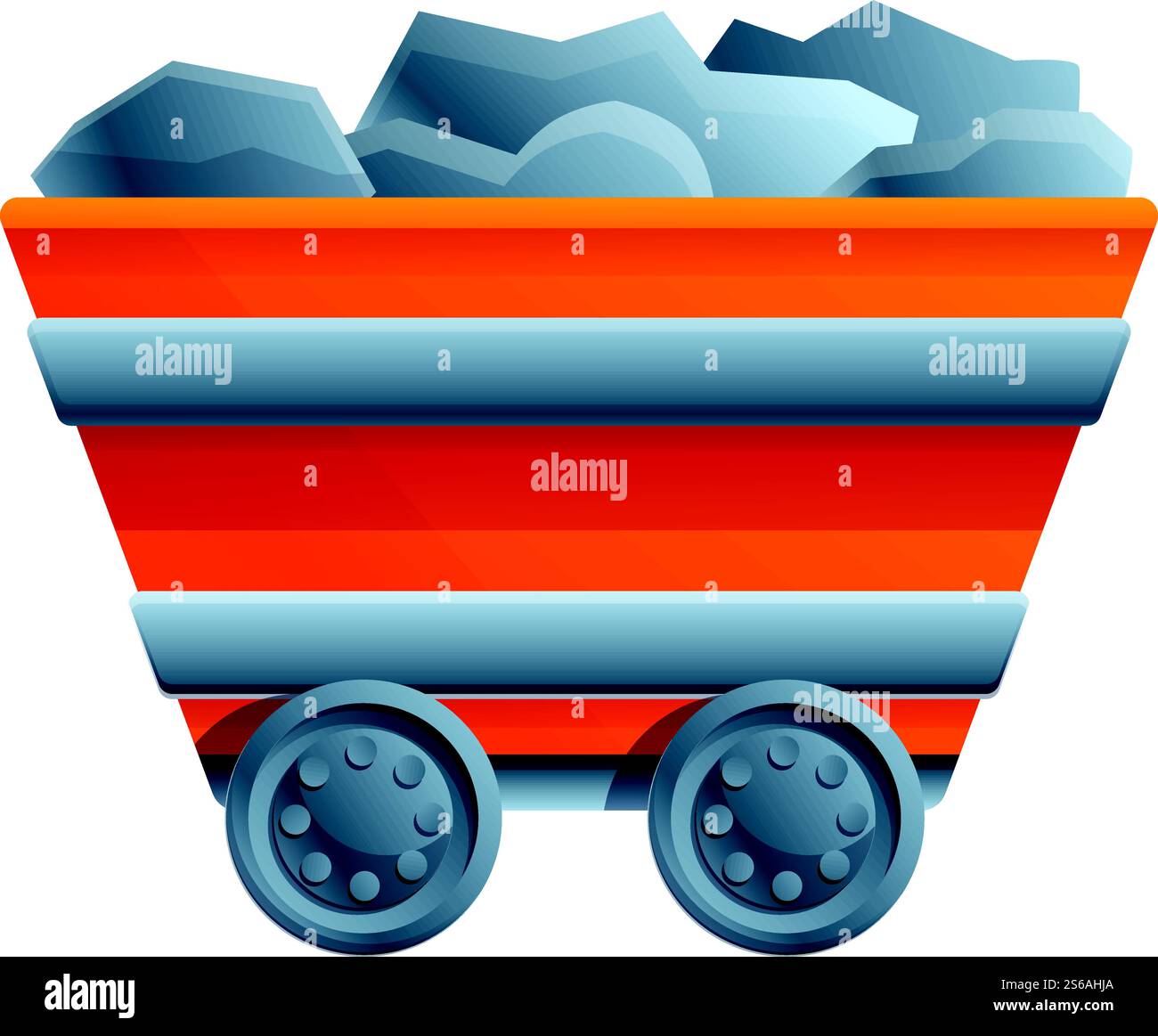 Icône du chariot de minning métallurgique. Dessin animé de l'icône vectorielle de chariot minning de métallurgie pour la conception Web isolé sur fond blanc. Icône de chariot de minning de métallurgie, style de dessin animé Illustration de Vecteur