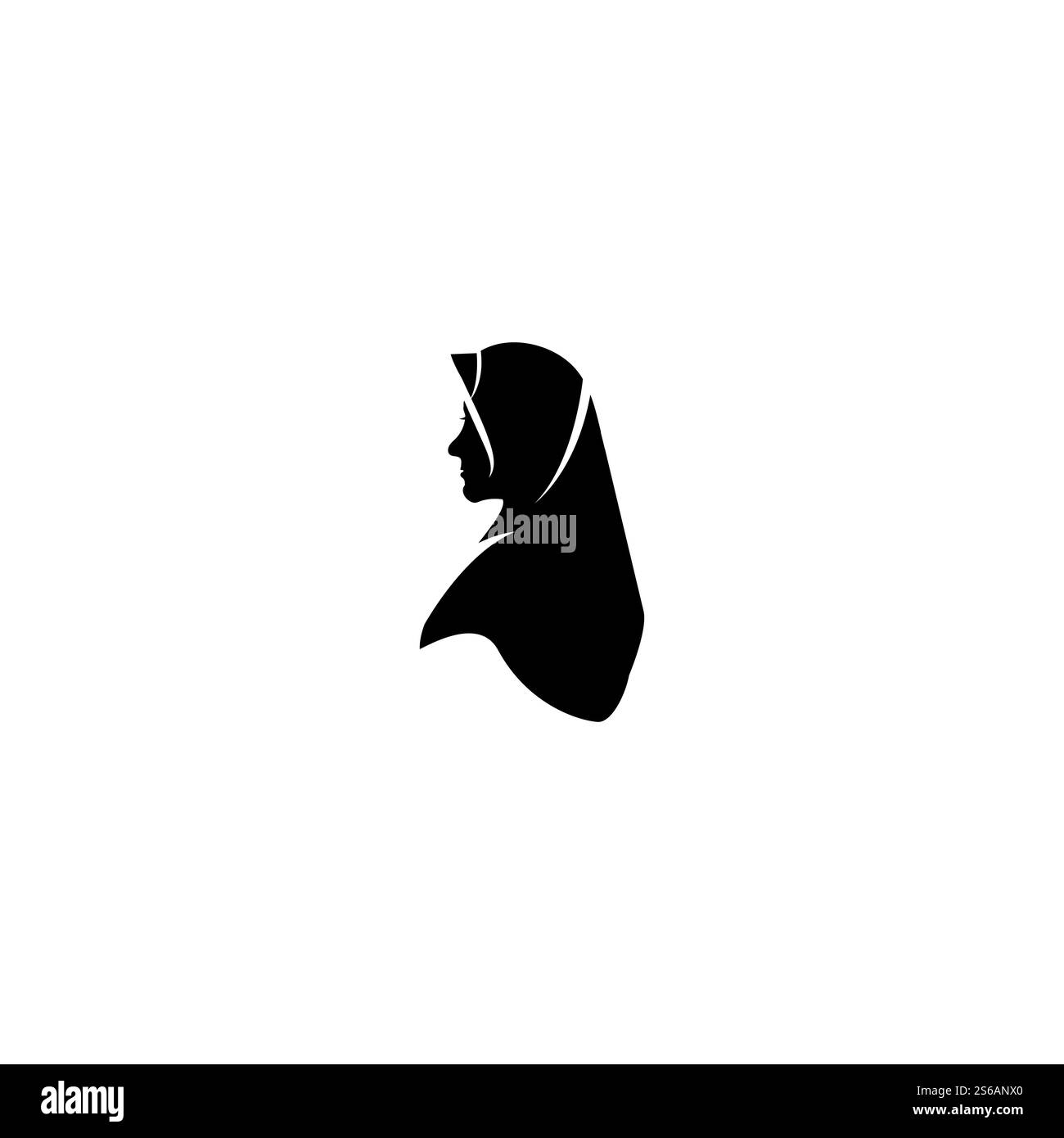 Muslimah hijab modèle Logo vector illustration design Illustration de Vecteur