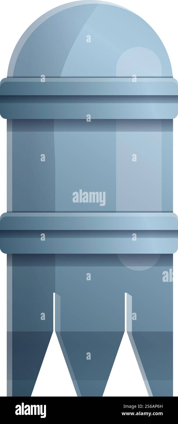 Icône du réservoir d'eau métallurgique. Dessin animé de l'icône vectorielle de réservoir d'eau de métallurgie pour la conception Web isolé sur fond blanc. Icône de réservoir d'eau de métallurgie, style de dessin animé Illustration de Vecteur