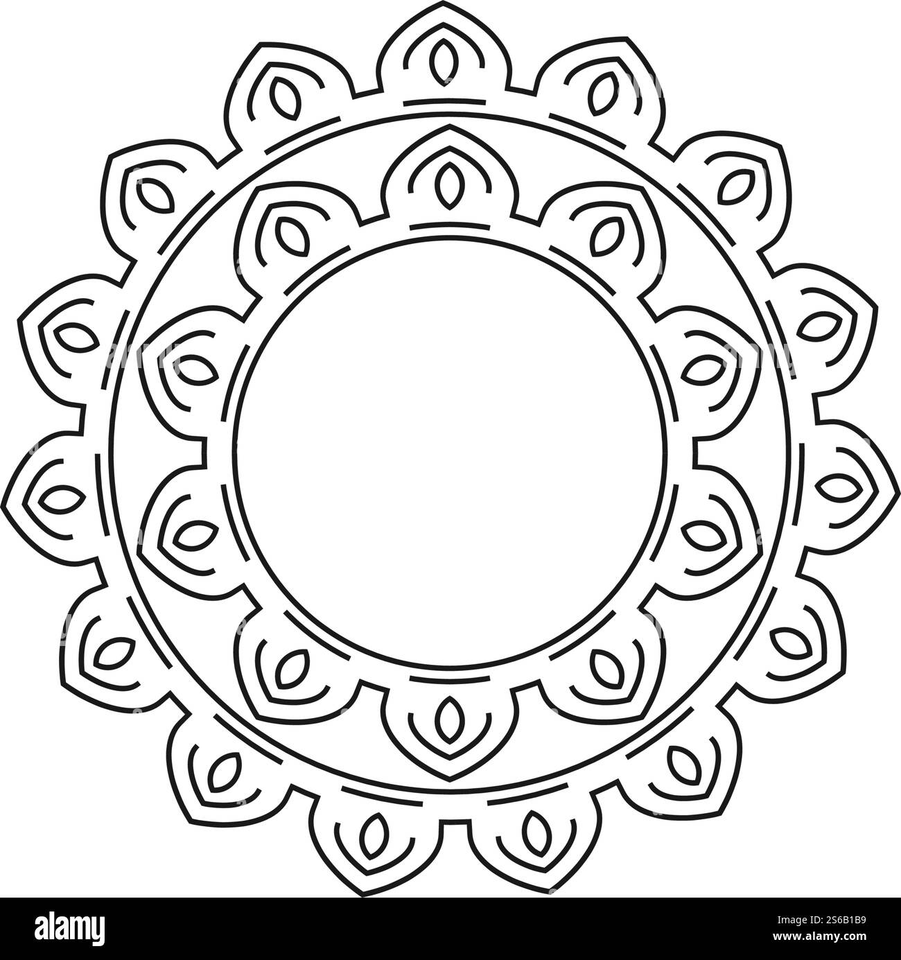 Conception vectorielle de motif arabe de ligne décorative Illustration de Vecteur