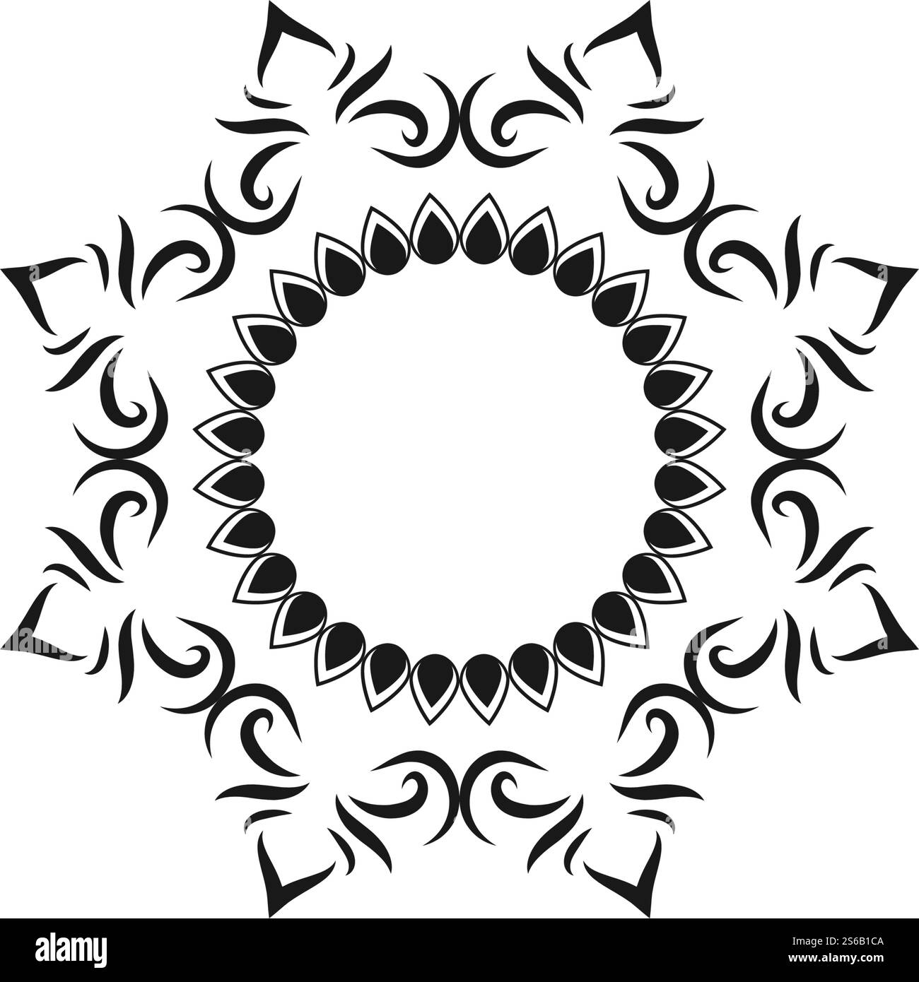 Conception vectorielle de motif arabe de ligne décorative Illustration de Vecteur