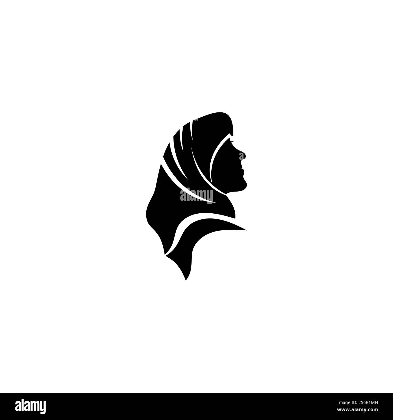 Muslimah hijab modèle Logo vector illustration design Illustration de Vecteur