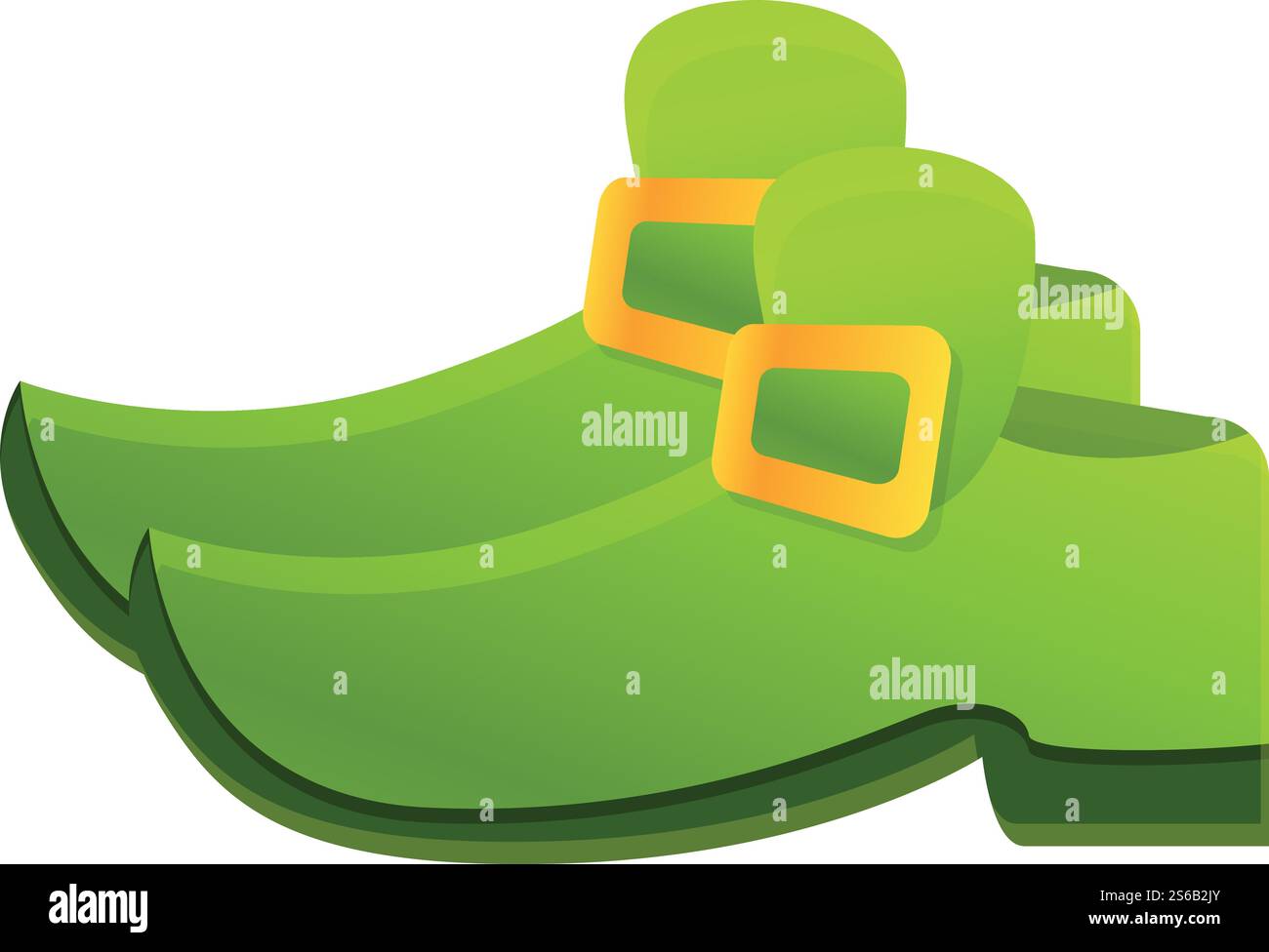 Icône des chaussures vertes irlandaises. Dessin animé de l'icône de vecteur de chaussures vertes irlandaises pour la conception de Web isolé sur fond blanc. Icône de chaussures vertes irlandaises, style de bande dessinée Illustration de Vecteur