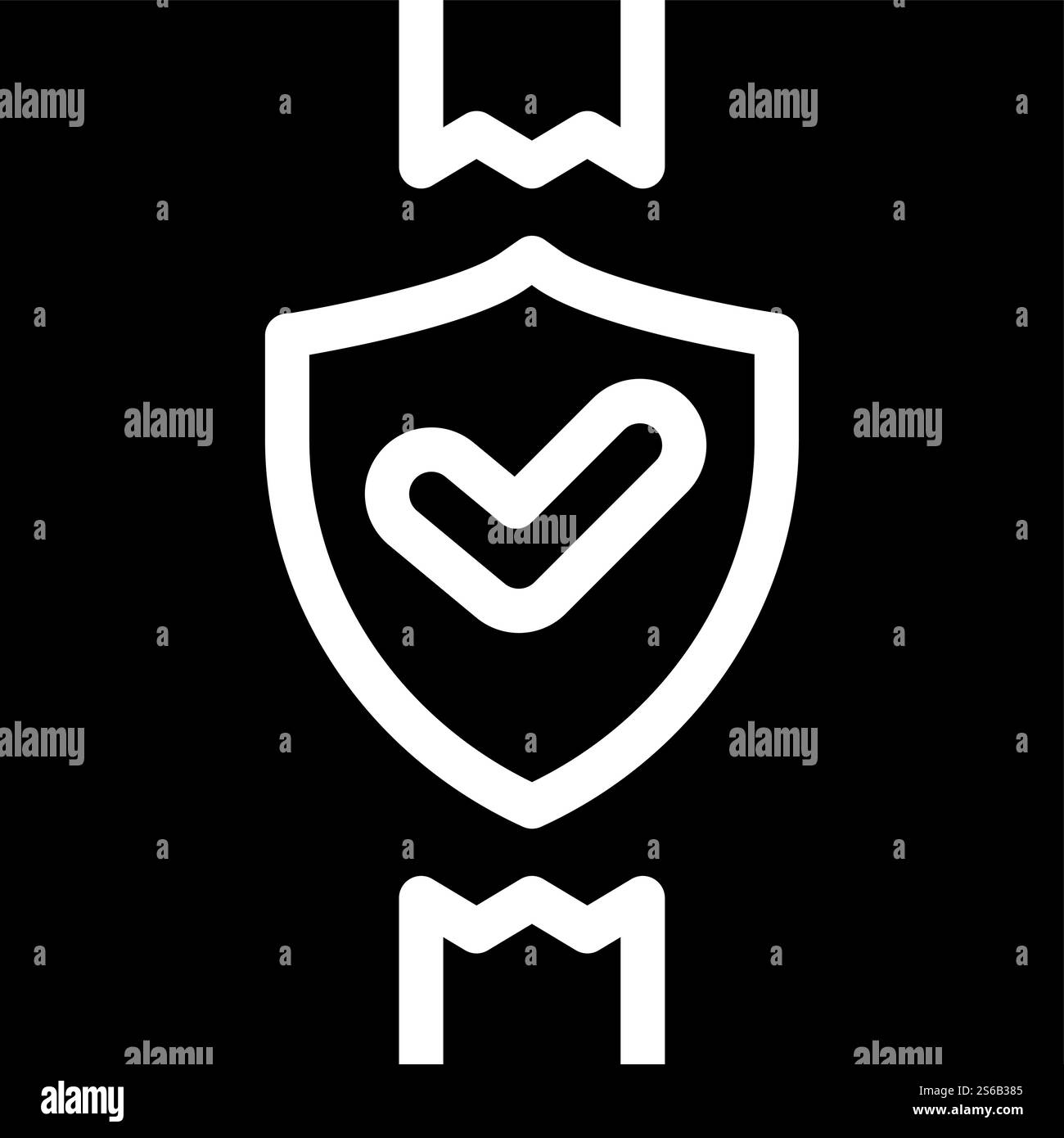 vecteur d'icône de glyphe de protection de livraison de boîte. panneau de protection de livraison de boîte. illustration noire du symbole de contour isolé. illustration vectorielle d'icône de glyphe de protection de livraison de boîte Illustration de Vecteur