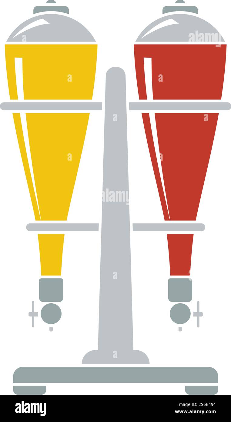 Icône de l'équipement de siphon à soda. Conception couleur plate. Illustration vectorielle. Illustration de Vecteur