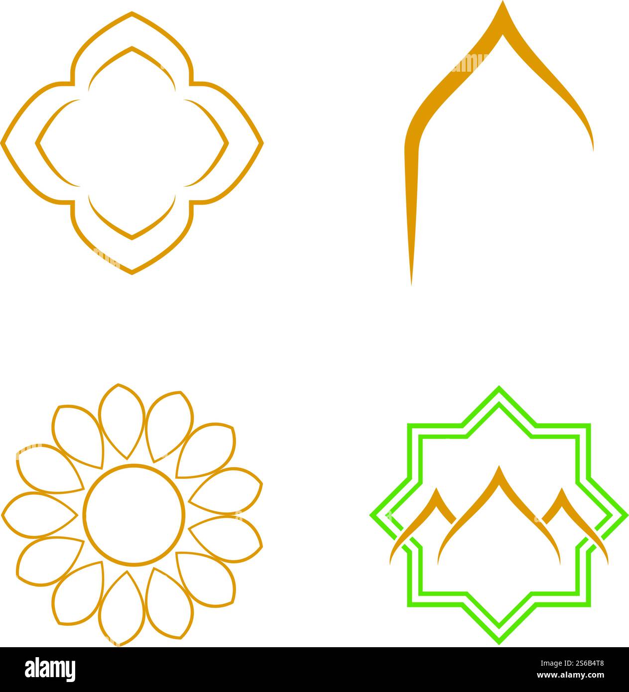 Conception vectorielle de motif arabe de ligne décorative Illustration de Vecteur