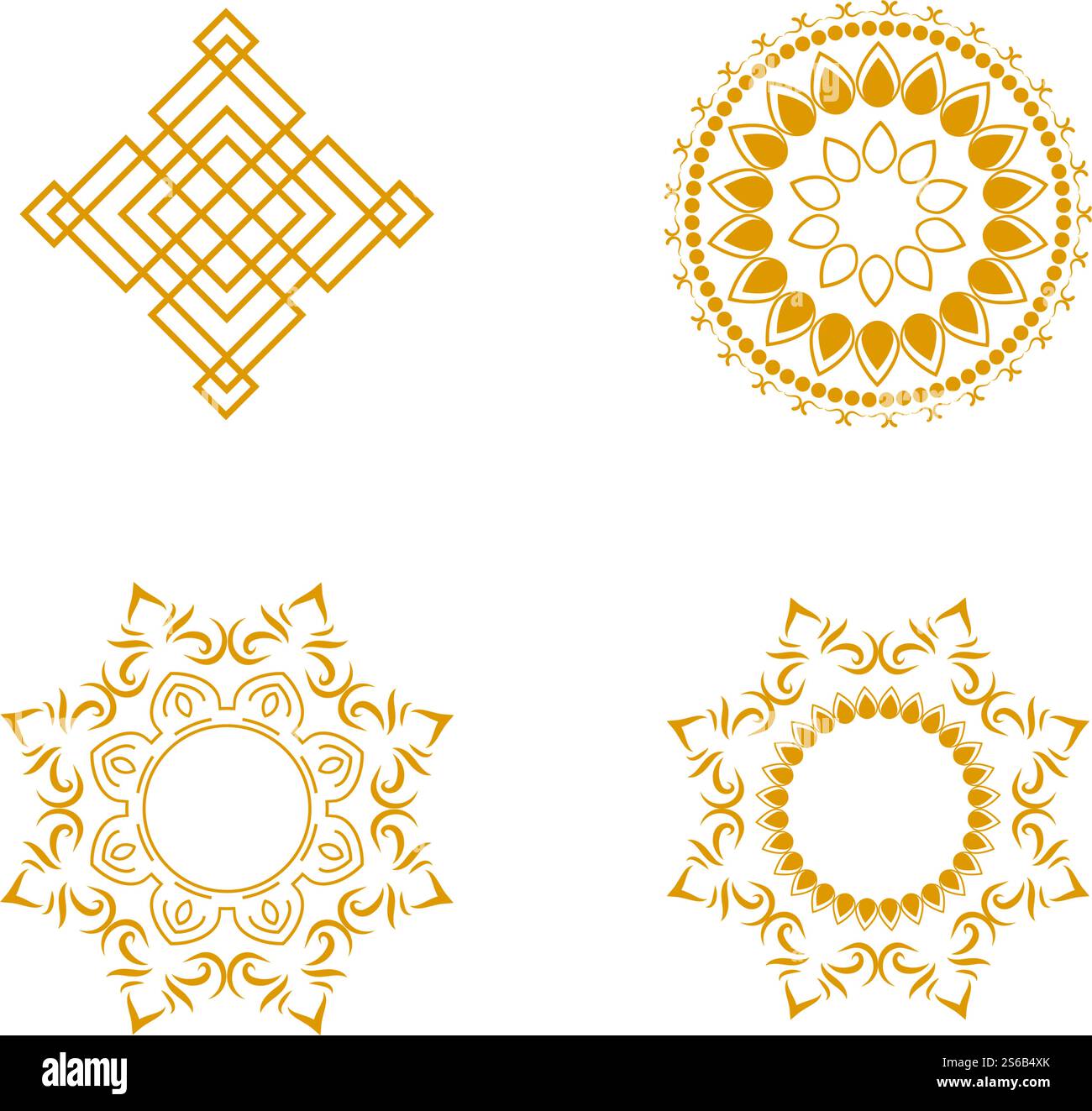 Conception vectorielle de motif arabe de ligne décorative Illustration de Vecteur