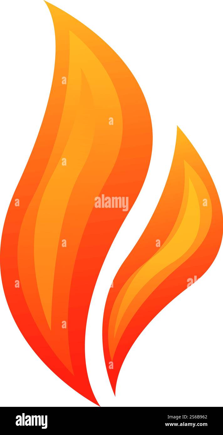 Icône feu flamboyant. Dessin animé de l'icône de vecteur de feu flamboyant pour la conception Web isolé sur fond blanc. Icône de feu flamboyant, style de bande dessinée Illustration de Vecteur