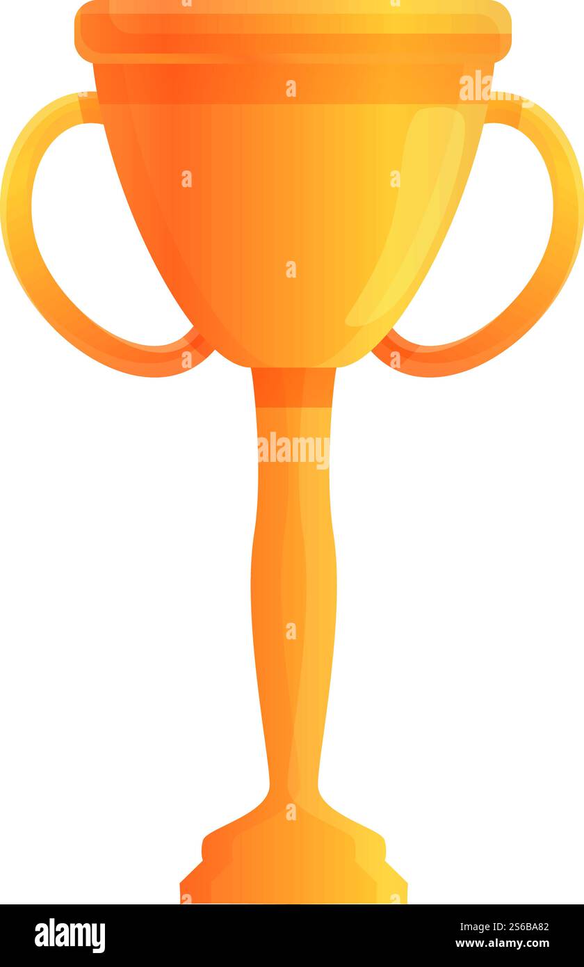 Icône de coupe dorée hurlant. Dessin animé de l'icône vectorielle de coupe d'or de hurling pour la conception de Web isolé sur fond blanc. Icône de tasse d'or hurling, style de bande dessinée Illustration de Vecteur