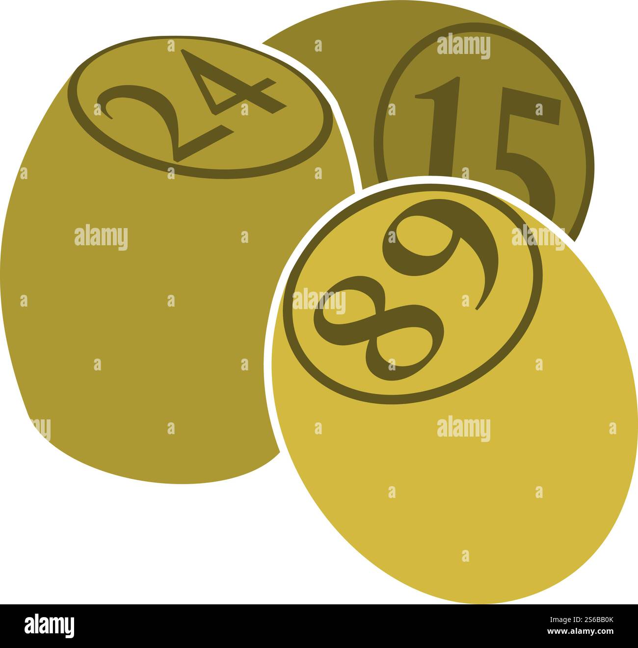 Icône de fûts de bingo. Conception couleur plate. Illustration vectorielle. Illustration de Vecteur