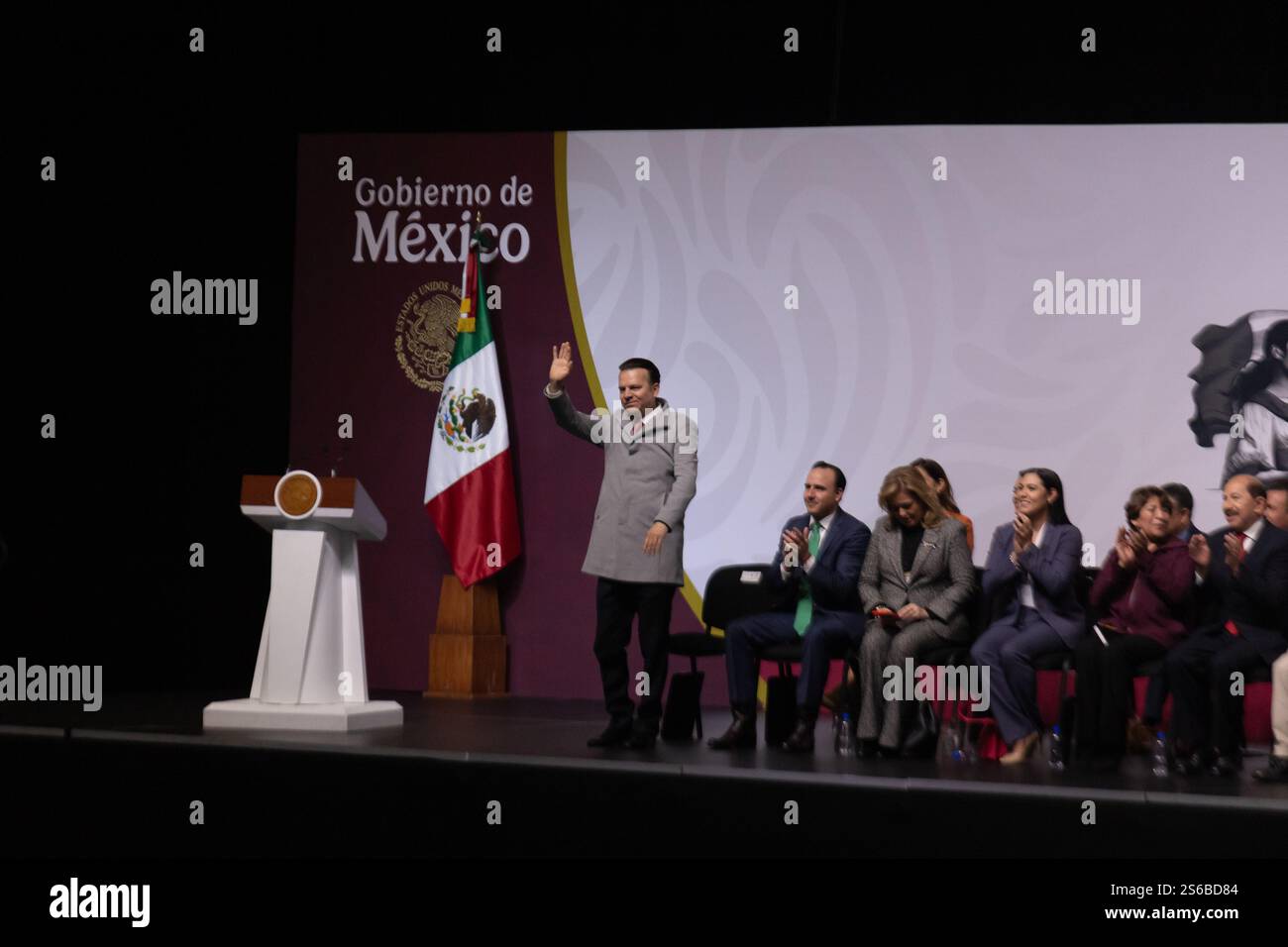Mexico, Mexique. 16 janvier 2025. La Présidente du Mexique, Claudia Sheinbaum Pardo, a dirigé la réunion municipale nationale, à laquelle ont également participé les gouverneurs et les maires du pays, pour engager un dialogue sur les projets de développement. L'événement s'est tenu au World Trade Center. (Crédit image : © Cristian Leyva/ZUMA Press Wire) USAGE ÉDITORIAL SEULEMENT! Non destiné à UN USAGE commercial ! Banque D'Images Mexico, Mexique. 16 janvier 2025. La Présidente du Mexique, Claudia Sheinbaum Pardo, a dirigé la réunion municipale nationale, à laquelle ont également participé les gouverneurs et les maires du pays, pour engager un dialogue sur les projets de développement. L'événement s'est tenu au World Trade Center. (Crédit image : © Cristian Leyva/ZUMA Press Wire) USAGE ÉDITORIAL SEULEMENT! Non destiné à UN USAGE commercial ! Banque D'Images