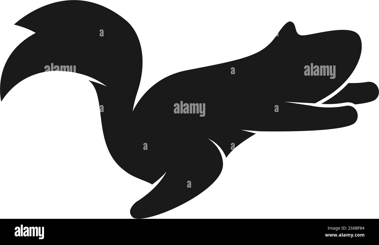 Conception de modèle de vecteur de logo d'illustration d'écureuil Illustration de Vecteur