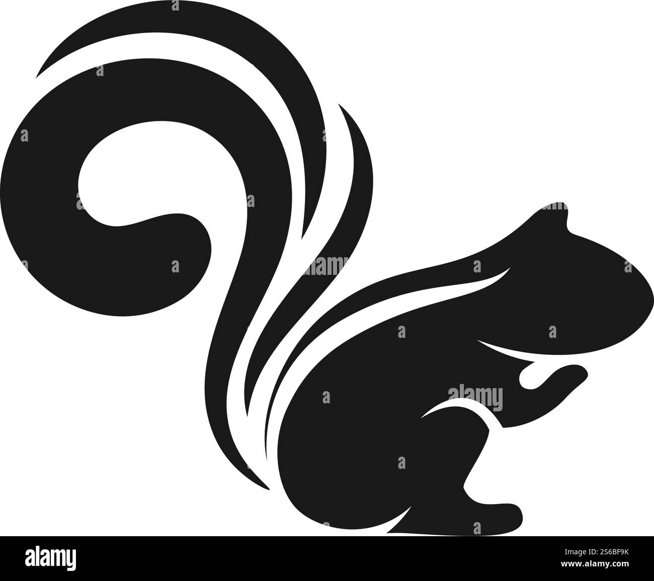 Conception de modèle de vecteur de logo d'illustration d'écureuil Illustration de Vecteur