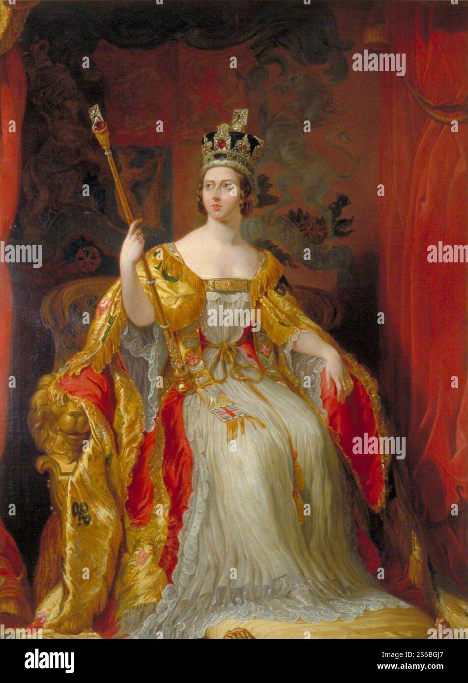 George Hayter (1792-1871) - Reine Victoria (1819-1901). Règne en 1837-1901 Banque D'Images