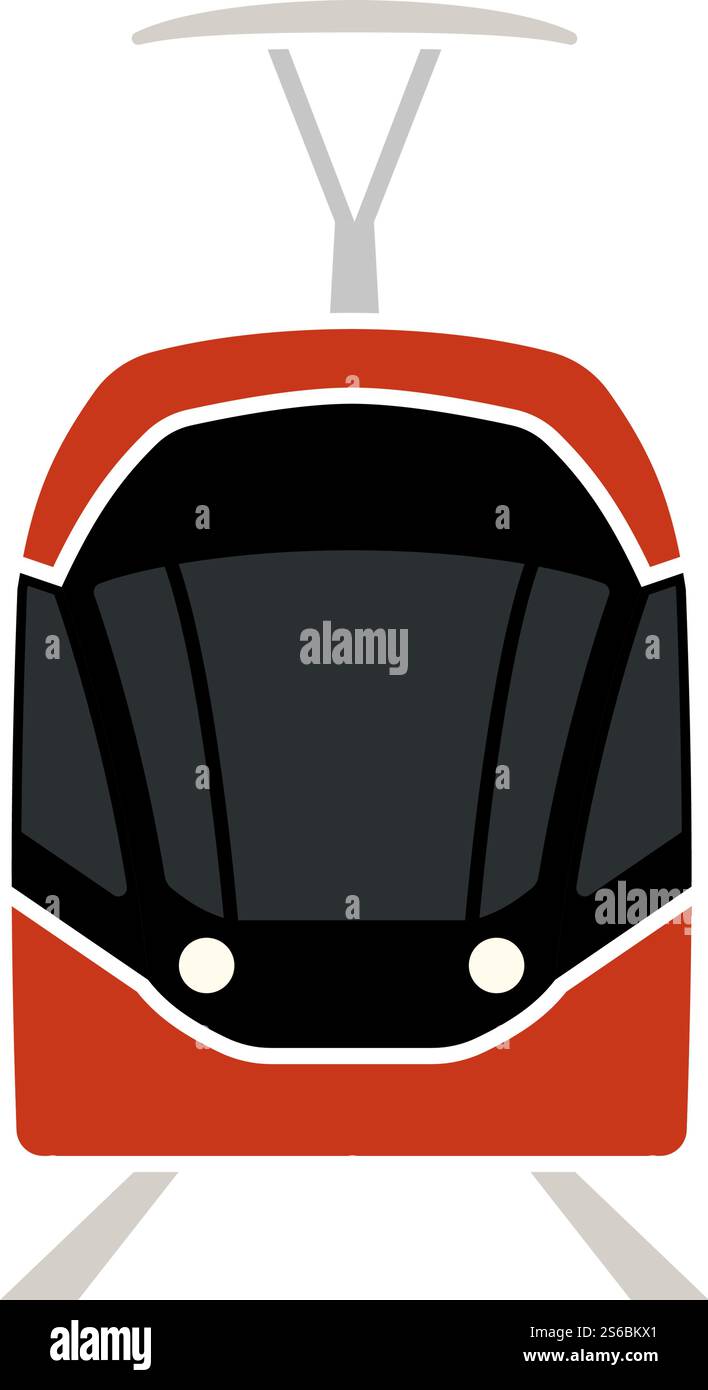 Icône tram. Conception couleur plate. Illustration vectorielle. Illustration de Vecteur
