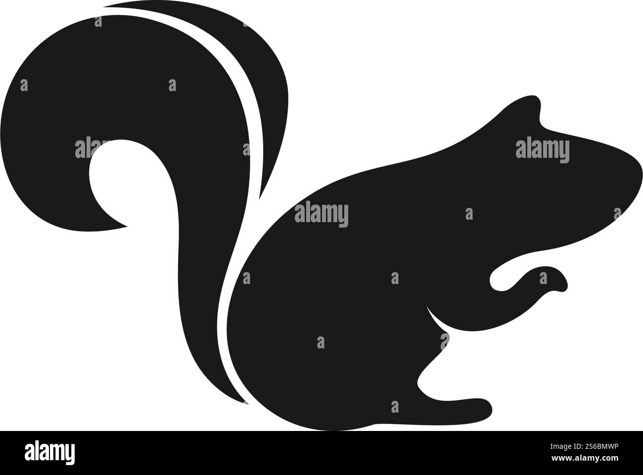 Conception de modèle de vecteur de logo d'illustration d'écureuil Illustration de Vecteur