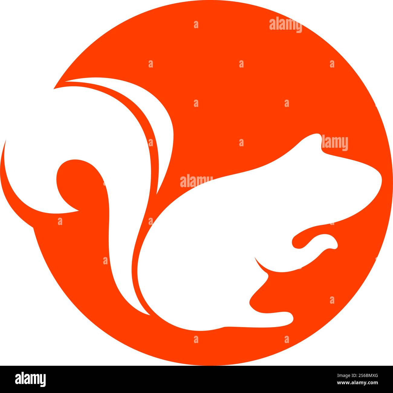 Conception de modèle de vecteur de logo d'illustration d'écureuil Illustration de Vecteur