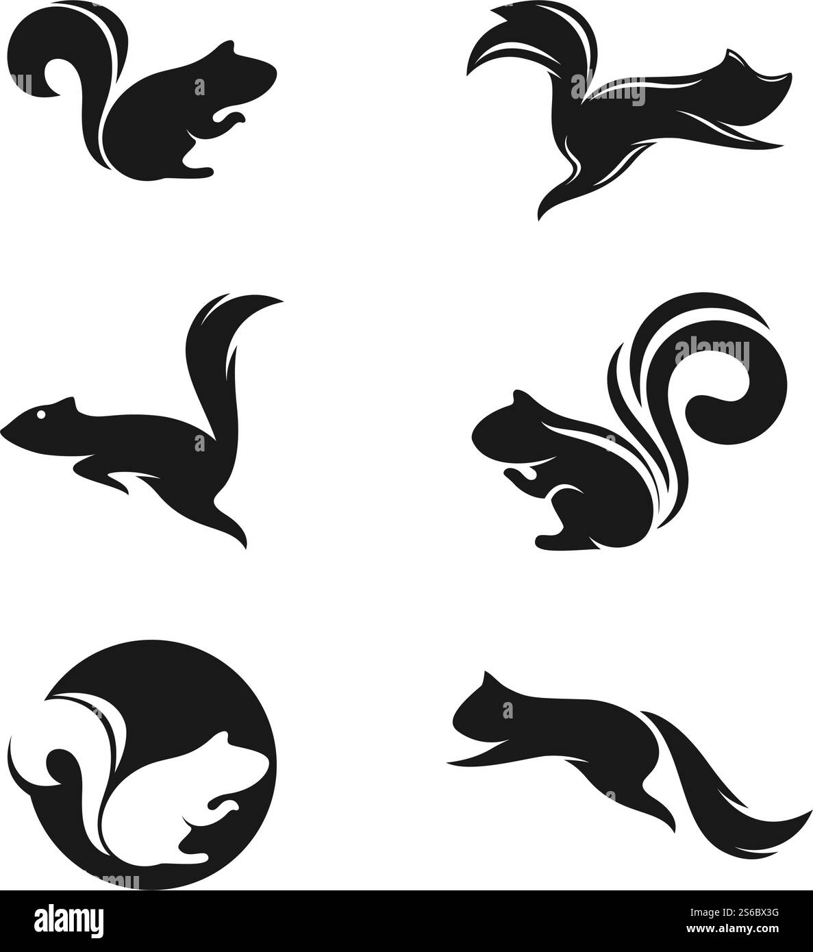 Conception de modèle de vecteur de logo d'illustration d'écureuil Illustration de Vecteur