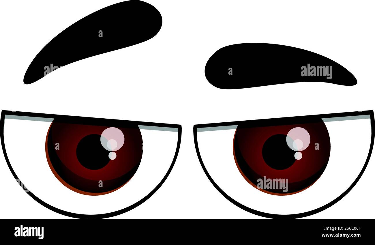 Icône Mad Eyes. Dessin animé de l'icône vectorielle Mad Eyes pour la conception Web isolé sur fond blanc. Icône Mad Eyes, style de bande dessinée Illustration de Vecteur