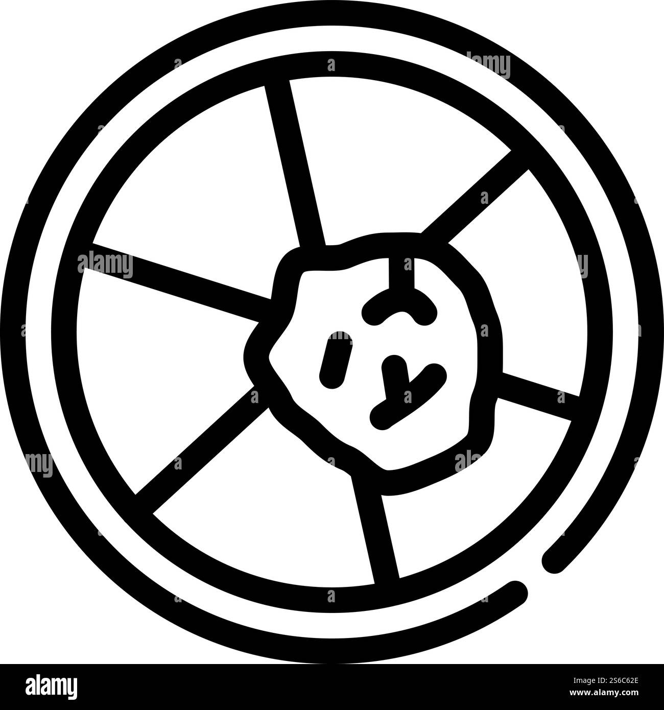 boîte de petri avec vecteur d'icône de ligne de biopsie. boîte de pétri avec signe de biopsie. illustration noire du symbole de contour isolé. boîte de petri avec illustration vectorielle d'icône de ligne de biopsie Illustration de Vecteur