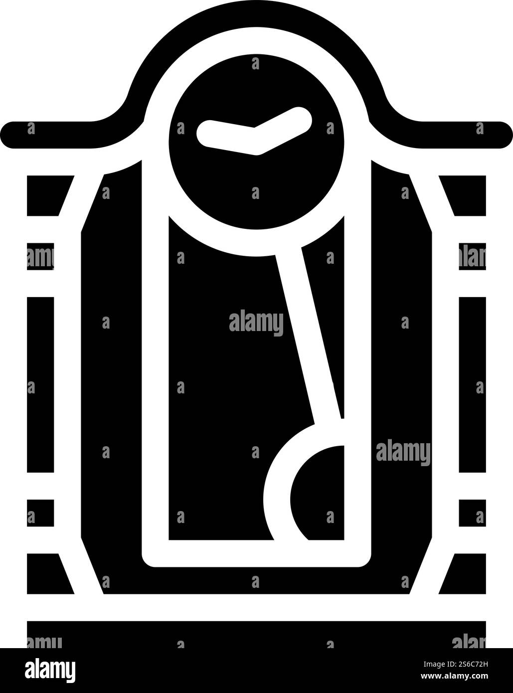 vecteur d'icône de glyphe d'outil d'horloge. signe d'outil d'horloge. illustration noire du symbole de contour isolé. illustration vectorielle d'icône de glyphe d'outil d'horloge Illustration de Vecteur