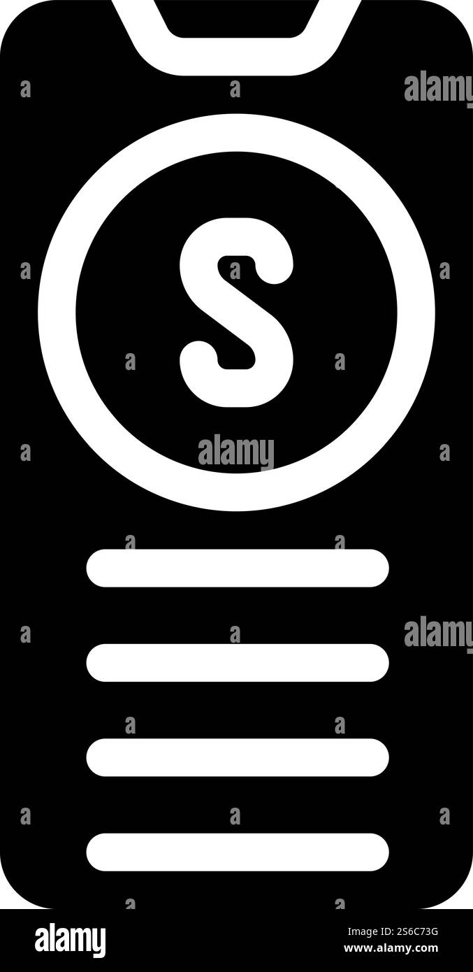 téléphone avec vecteur d'icône de glyphe de bouton sos. téléphone avec signe de bouton sos. illustration noire du symbole de contour isolé. téléphone avec illustration vectorielle d'icône de glyphe de bouton sos Illustration de Vecteur