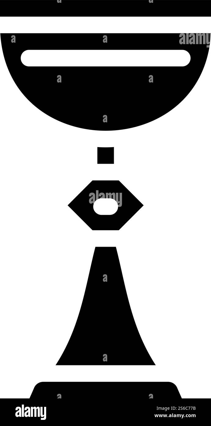 vecteur d'icône de glyphe de gobelet de tasse. signe de gobelet. illustration noire du symbole de contour isolé. illustration noire vectorielle d'icône de glyphe de gobelet de tasse Illustration de Vecteur
