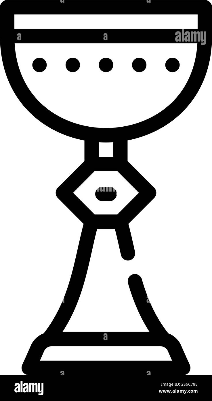 vecteur d'icône de ligne de gobelet de coupe. signe de gobelet. illustration noire du symbole de contour isolé. illustration noire de vecteur d'icône de ligne de gobelet de tasse Illustration de Vecteur