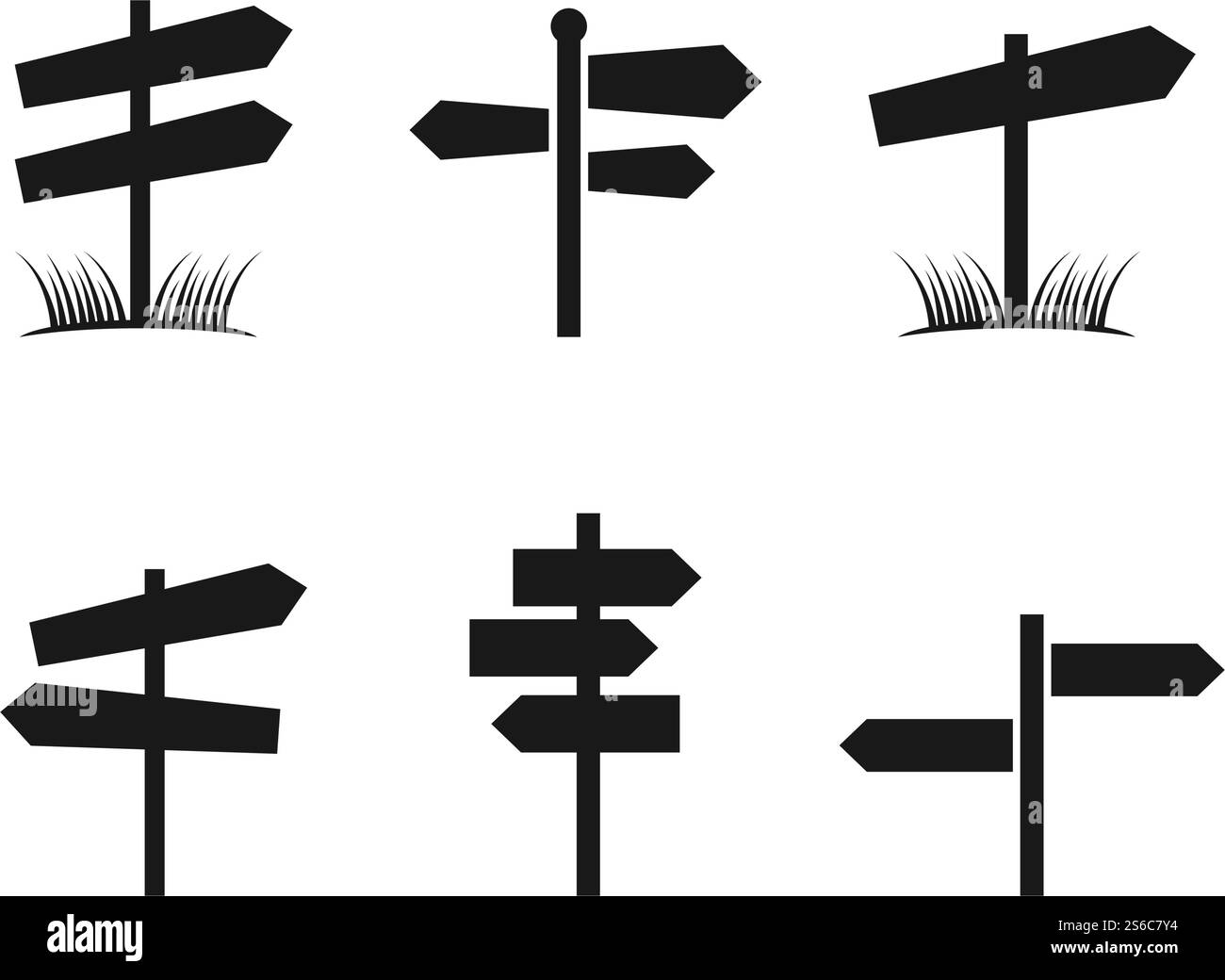 Vecteur de conception plate d'icône de panneau routier Illustration de Vecteur