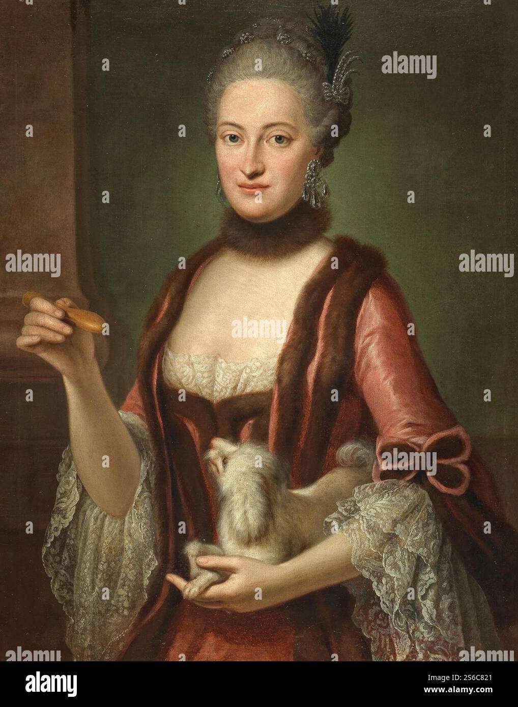 George Desmarées (attr) Bildnis einer Edelfrau. Banque D'Images